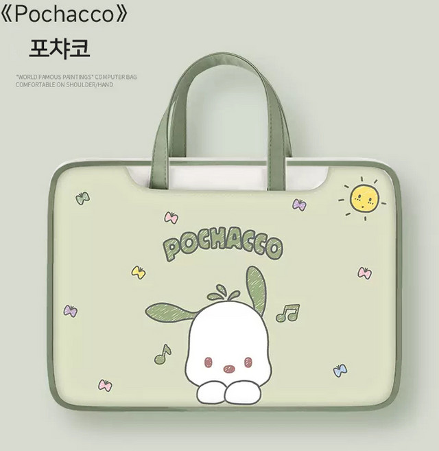 다나에 캐릭터 백팩 폼폼푸린 시나모롤 귀여운 PU 노트북 파우치 맥북 가방 손잡이++Integrated International Trade Co. Ltd 머리핀, 포챠코, 1개