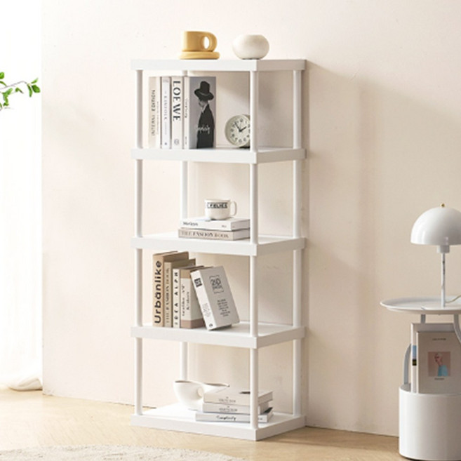 자녀방 어린이집 심플 오픈형 4단 책꽂이 600 오브제 선반 수납 디자인, 엘다