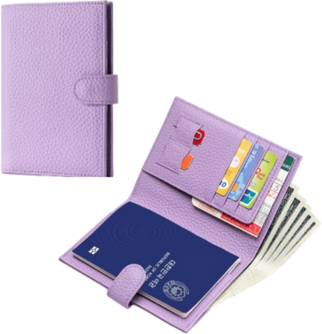 어썸트립 안티스키밍 소가죽 여권케이스 RFID차단 여권지갑