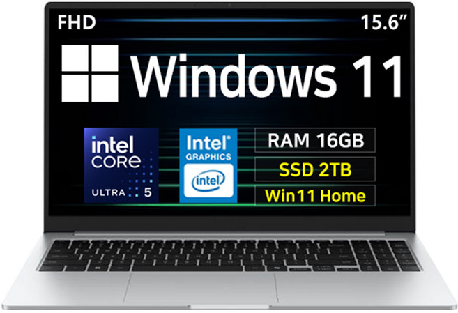 삼성 갤럭시북5 15.6 Intel 울트라5 사무용 대학생 인강용 가성비 AI 노트북 (NE), 실버, 750XHW-A51AS (NE), 2TB, 16GB, WIN11 Home