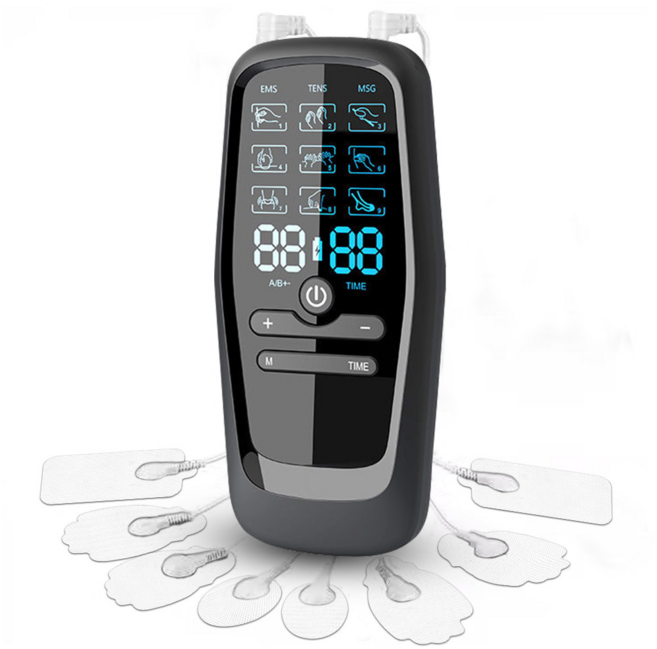 EMS TENS 按摩器, 黑色, r001
