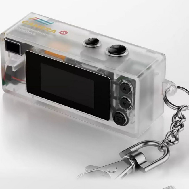 迷你數碼相機 CCD風格復古便攜記錄鑰匙扣 學生拇指相機 禮物, 1個, G6拇指相機【透明】自帶閃光燈128G內存卡+USB讀卡器+兩個安卓轉接頭