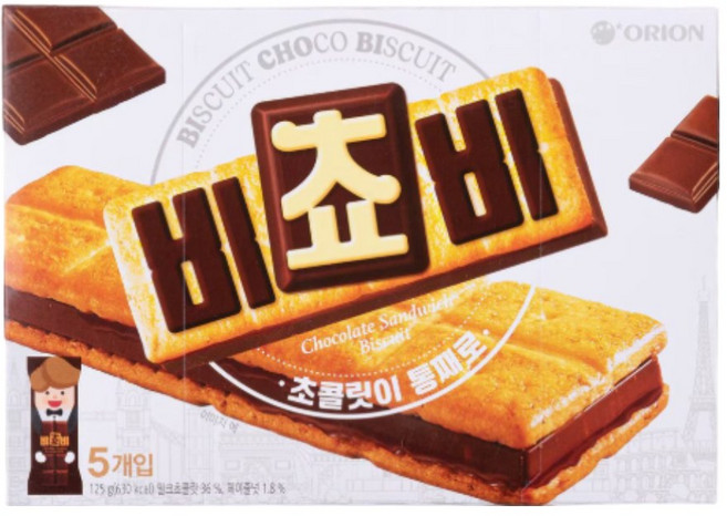 (장우)오리온 비쵸비 초코, 125g, 5개