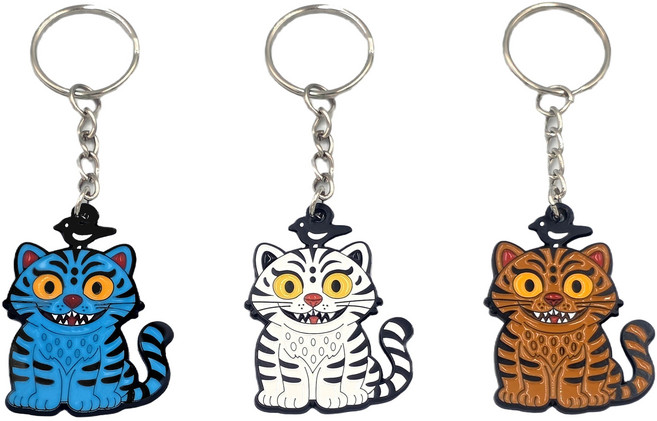 까치호랑이 키체인 호작도 키링 캐릭터 호랑이 열쇠고리 케이팝 굿즈