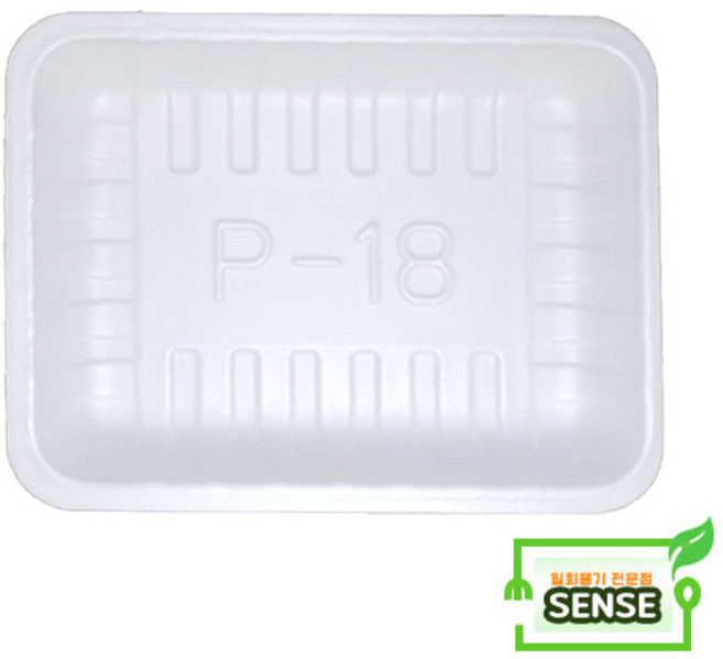 PSP 트레이 P-18호 [1000개] / 떡 정육 반찬 스티로폼접시 포장용기, P-18호 1000개, 1개