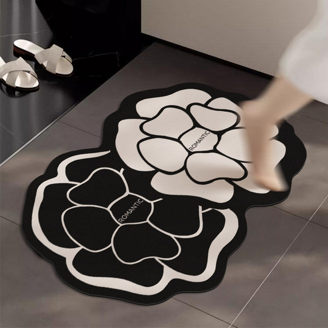 모던시스터즈 플라워 규조토 발매트 미끄럼방지 매트 현관 욕실 매트, 6.로맨틱 믹스, 1개