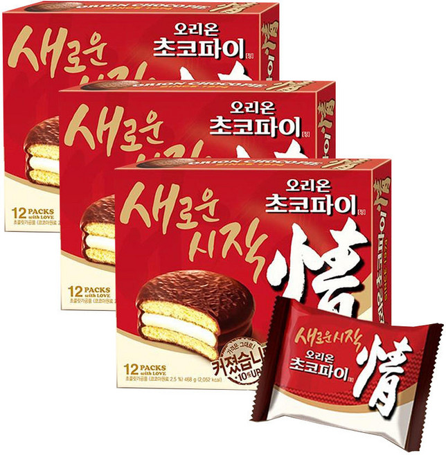 오리온 초코파이 12입 468g 3개