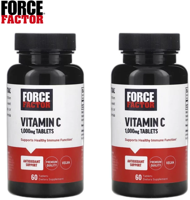 포스팩터 포스펙터 Force Factor 비타민 Vitamin C 1000mg 60정 2개 - 쿠팡