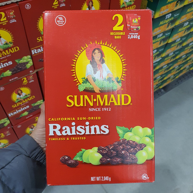 코스트코 썬메이드 건포도/ Sun-maid 건포도 안주 간식 + 사은품(실내화) 증정, 1.02kg, 2개