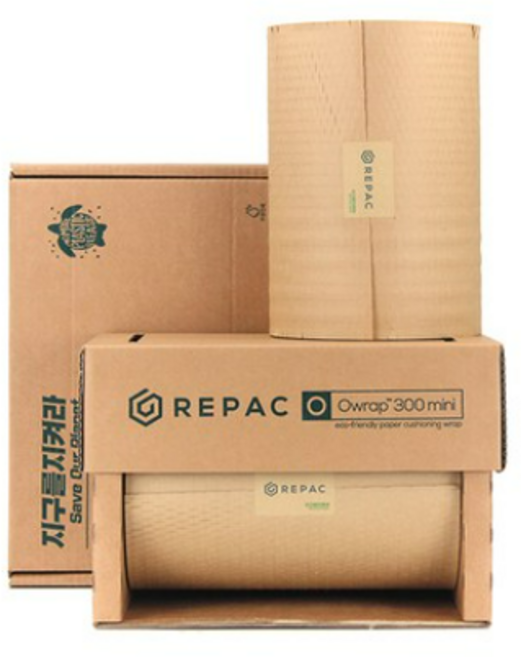 리팩 종이 완충재 오랩 미니 300m + 디스펜서 세트, 1세트