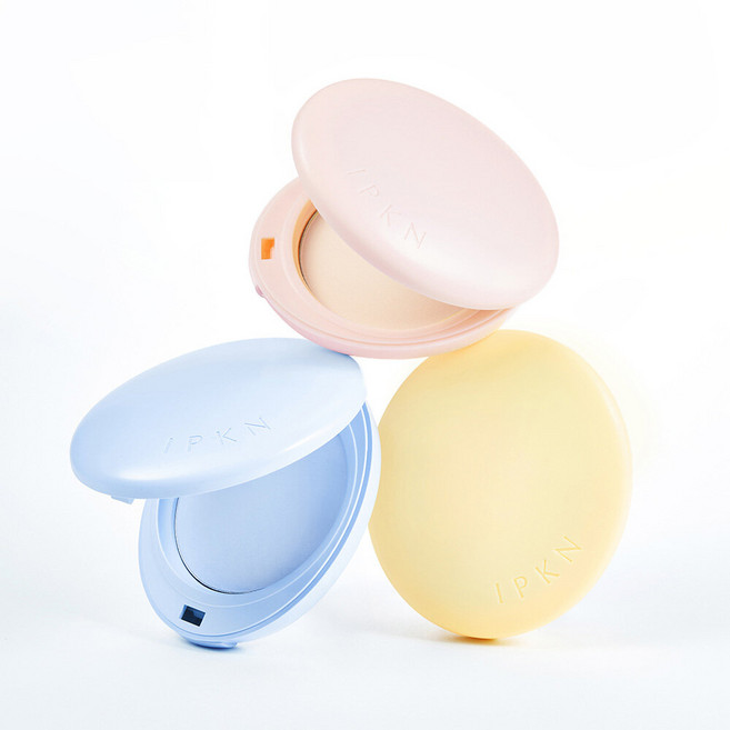입큰 톤 웨어 프라이머 팩트 3color 톤결 보정 가루날림 X 피부밀착, 1개, 아이시블루