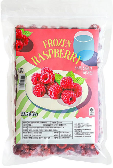 웰루츠 국산 냉동 산딸기, 1개, 500g