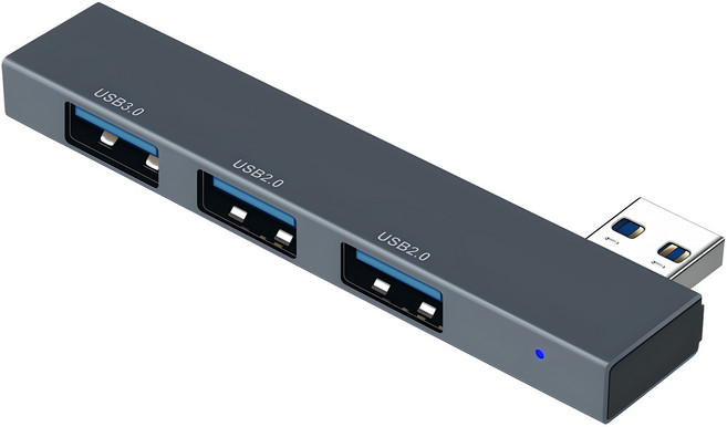컴스 노트북 미니 USB 허브 3포트 IH585, 혼합색상, 1개