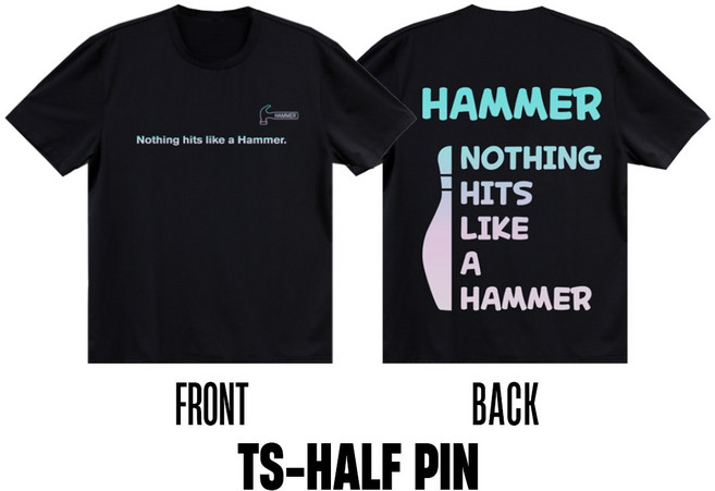 해피볼 - 햄머 프레쉬 하프 핀 라운드 티셔츠 남녀공용