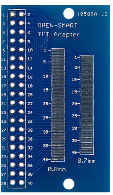 TFT LCD 화면에 피치 0.7/ 0.8/ 1.0/ 1.2 mm가있는 2PCS 40PIN 어댑터 브레이크 아웃 모듈 멀티 fpc, 한개옵션0, 1개