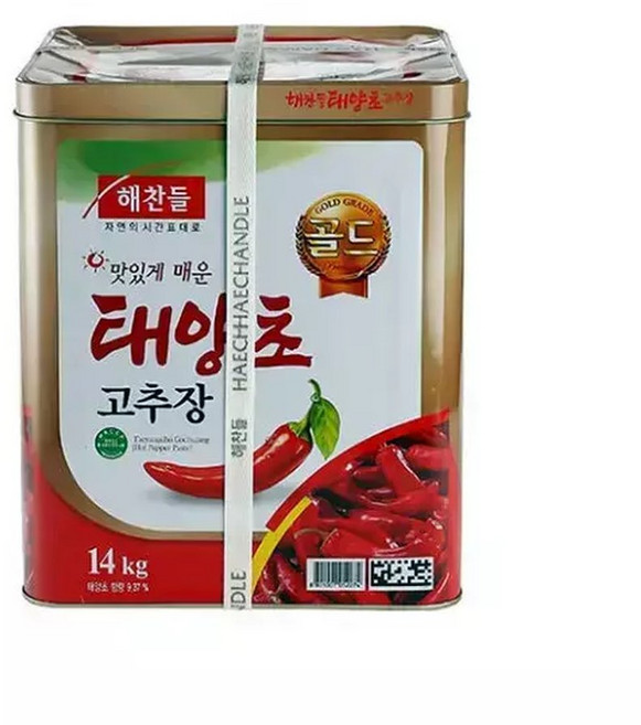 해찬들 태양초 고추장골드 14kg x 1통