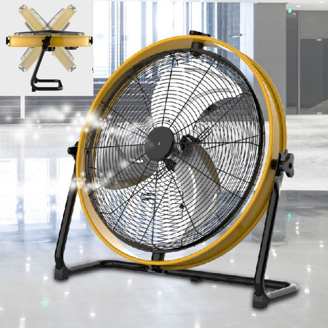 [독일브랜드 크루거] 16형 360도 회전 공업용 선풍기, Yellow(노란색)