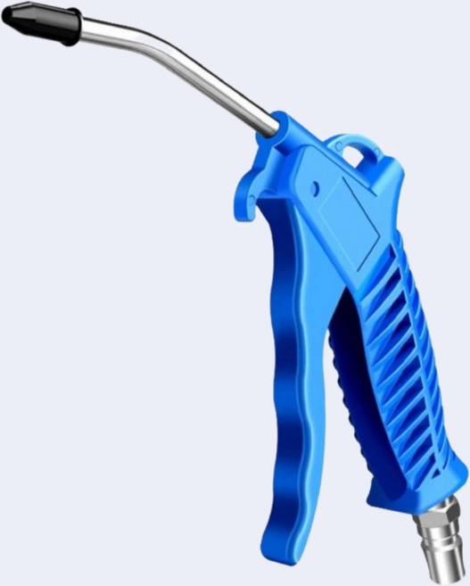 LAIZE 콤프레샤에어건 플라스틱 청소 가정용 에어건 (블루) 100mm, 1개