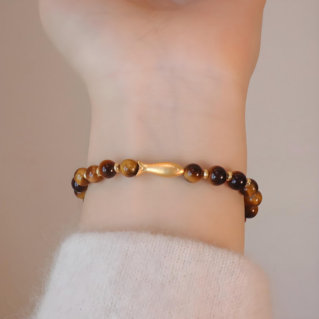 여성 천연 호안석 물고기 팔찌 재물운 성공운 행운석