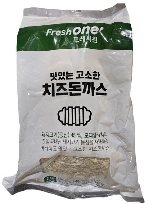프레시원 치즈돈까스 2kg(200gx10입) 바삭하고 고소한 등심치즈돈까스, 1개, 2kg