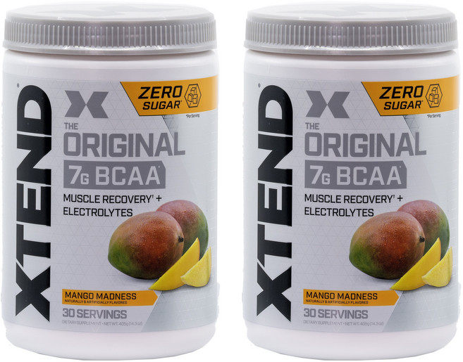 Xtend 오리지널 7g BCAA 망고 매드니스, 405g, 2개