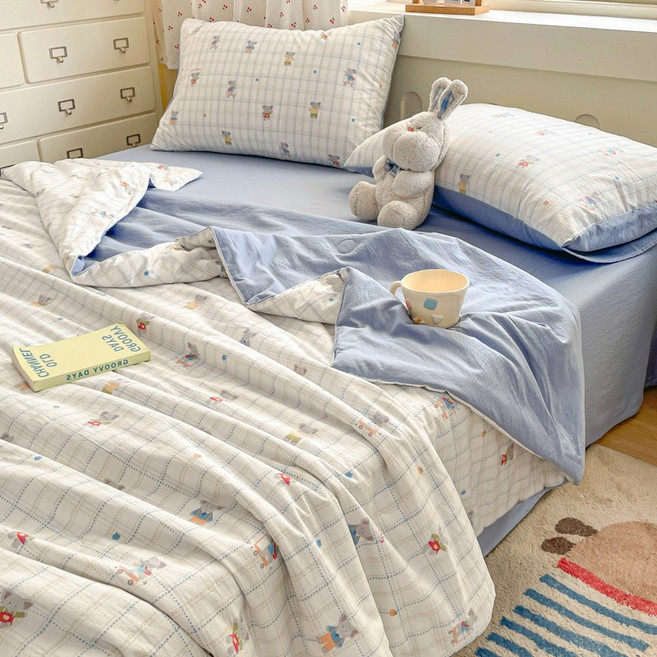 크크라이프 항균 워싱 부드러운 여름 차렵이불