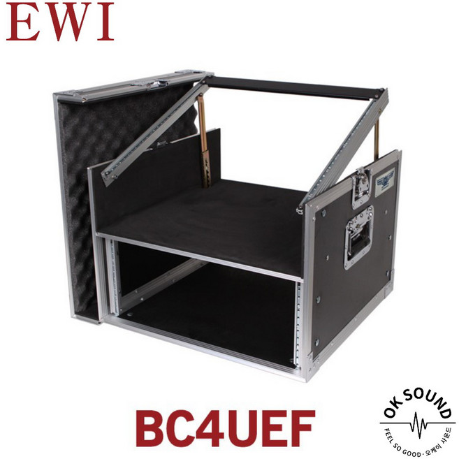 EWI BC-4UEF 상부믹서장착 인스톨 랙케이스 바퀴없음, 블랙