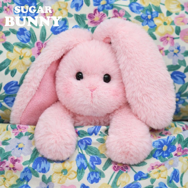 토끼인형 슈가 버니 17cm 귀여운 동물 바니 베이지 아이보리 핑크 동물 캐릭터 봉제 인형, 1개, 슈가버니-핑크