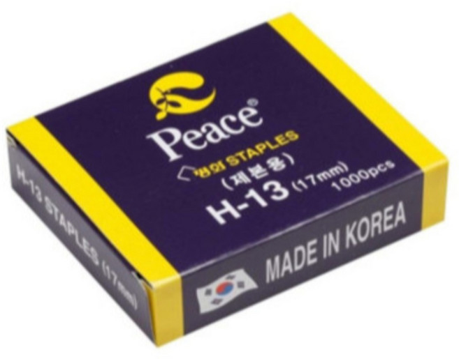 평화 H-13 17mm 제본용 스테플러침 피스코리아 대형 스테플, 1개