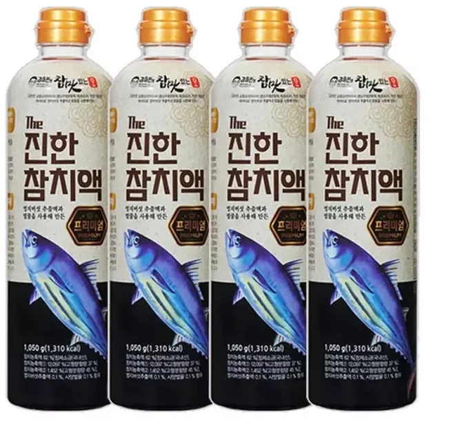 김하진의 더진한 참치액 프리미엄 오리지널 1050g 4병, 1개, 1.05kg