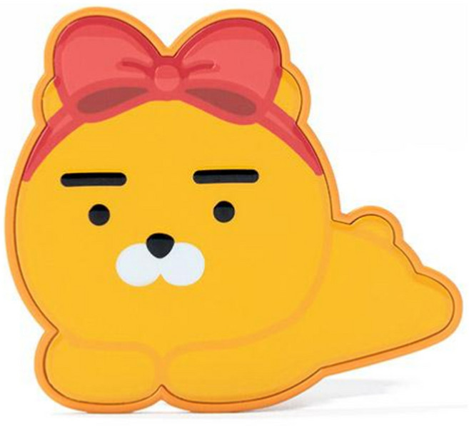 카카오 전신형 스마트톡 캐릭터 그립 톡홀더 핸드폰거치대, 리본라이언, 1개