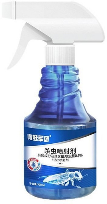 呋蟲胺噴霧殺蟲劑，廚房室內滅蟑螂飛蟲螞蟻跳蚤, 1個, 殺蟲噴射劑300ml*1瓶【送噴頭】