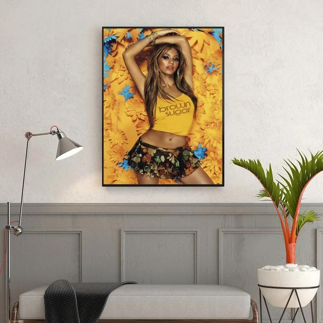 레트로 비욘세 포스터 자기 접착 아트 크래프트 종이 스티커 룸 카페 빈티지 장식 그림, D. 21x30 No Frame, 4. z6, 1개