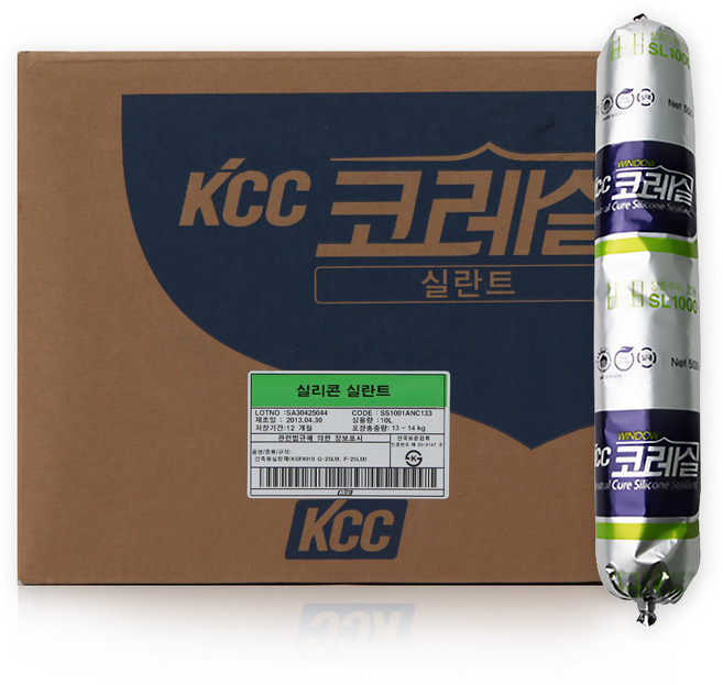 KCC 코레실 SL1000 건축 외장용 창호 주위 전용 실리콘 500ML - 소세지타입, SL1000연흑색 1박스, 1개