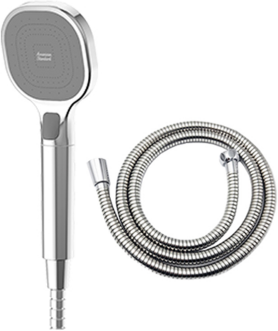 아메리칸스탠다드 스마트 핸드 스프레이 샤워기헤드 FJ3820 +국산 황동스텐 샤워호스 2M 세트, 크롬, 1개