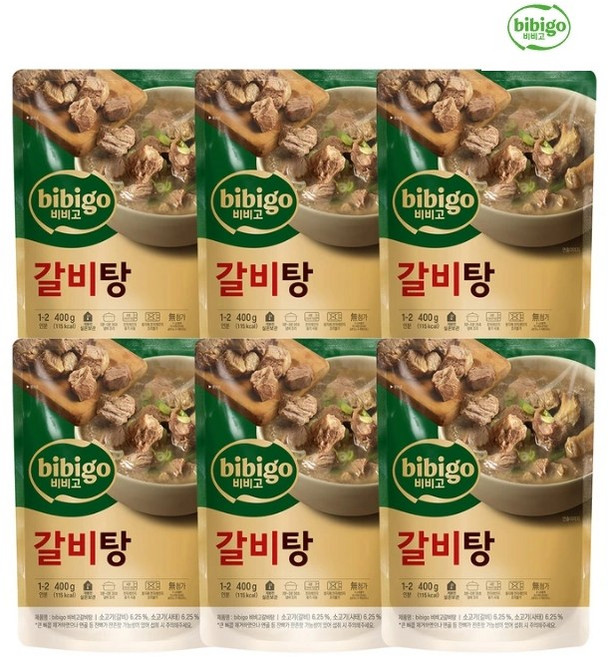 CJ 비비고 소갈비탕 400g x 6팩, 6개