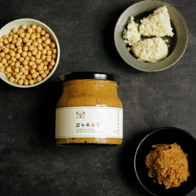 [누룩터]쌀누룩된장 유기농쌀 국산메주 신안천일염 저염 효소 된장, 1개, 500g