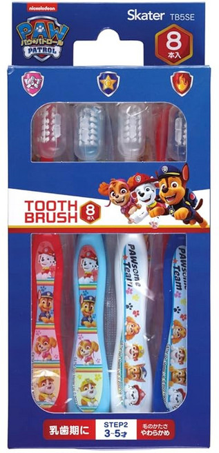 스케이터(Skater) 칫솔 원아용 3-5세 부드러운 편 8개입 14cm 파우 패트롤 TB5SE-A, Paw Patrol, 1개