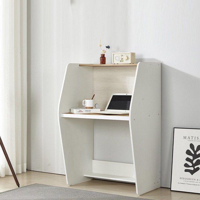 우드빌 101독서실책상 집중력책상 도서관 독서실 가정용, 화이트