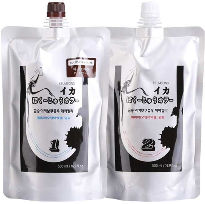 뉴겐 금송 이카보쿠쥬우 오징어먹물 헤어칼라 새치커버 염색약, 다크브라운, 1개