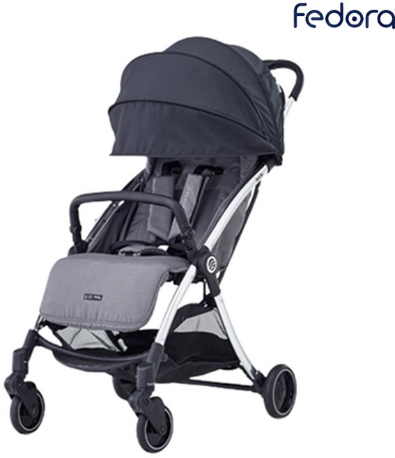 페도라 폴디 오토폴딩 휴대용 유모차 기내반입 가능, 블랙, 소프트