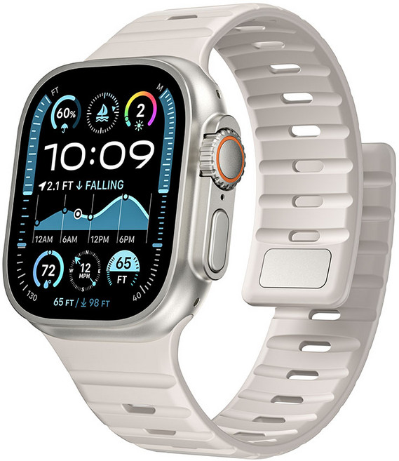 사라밴드 애플워치 호환 인피니티 마그네틱 실리콘 스트랩, 스타라이트