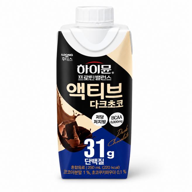 하이뮨 프로틴 밸런스 액티브 다크초코, 330ml, 12개