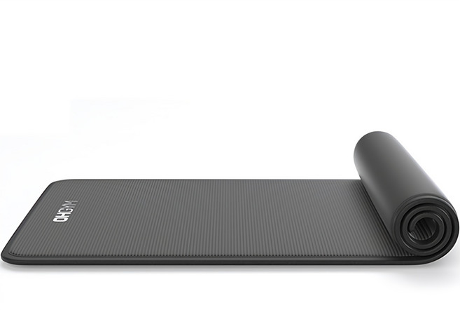 오짐 NBR 와이드 프리미엄 요가매트, 블랙, 1개
