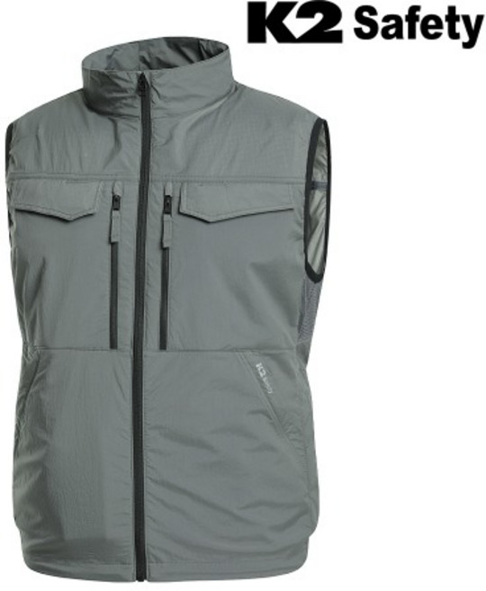 K2 세이프티 에어윈드베스트 벨트형2 (GR) 선풍기조끼 (아이스팩 배터리포함) (그레이)