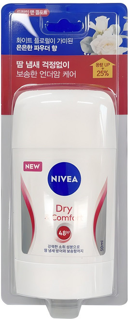 니베아 드라이 콤포트 스틱타입 데오드란트, 1개, 50ml