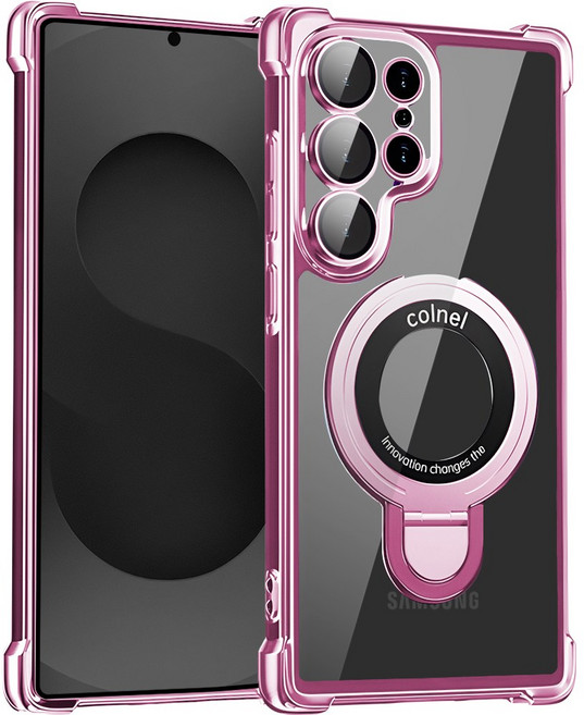 복우롱 갤럭시 s25 울트라 s24 s23 ultra 2배자력 투명 맥세이프 거치대 케이스