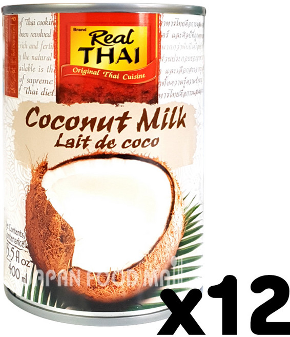 리얼타이 코코넛밀크, 400ml, 12개