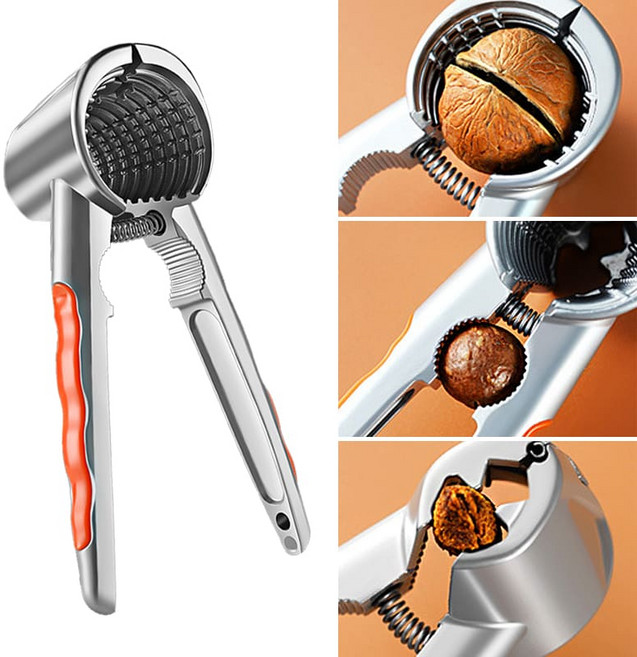호두망치 견과류 가위 집게 호두까기 잣 은행 원터치 병따개 오프너 호두까는기계 껍질 파쇄, 호두망치(아연합금), 1개