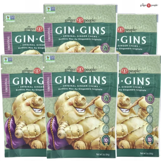 진져피플 진진스 츄이 진저 생강 캔디 오리지널 글루텐 프리 비건, 6개, 84g - 쿠팡
